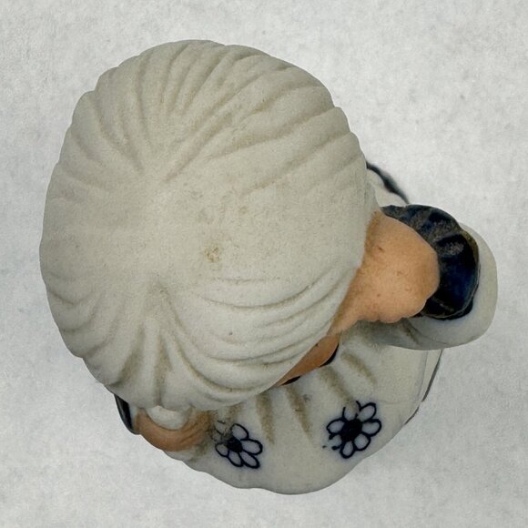 Set of 2 Vintage Jasco Royal Majestic Bell Porcelain Bisque Girl Figurine Blue - Picture 14 of 16